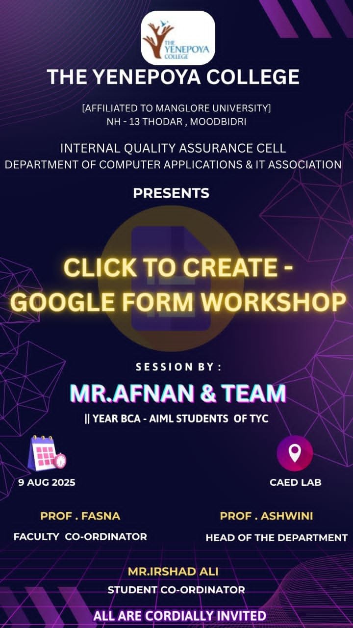 Click to Create: Google Form Workshop by II Year AIML Students